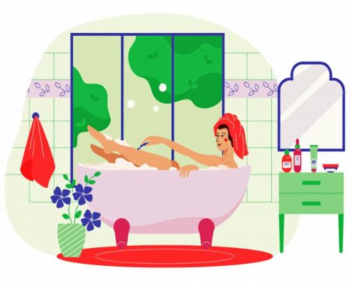 Girl In Tub Paint By Numbers