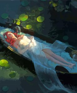 Girl Sleeping In Boat Paint By Numbers