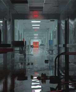Hospital Dark Corridor Paint By Numbers