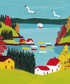Landscape By Maud Lewis Paint By Numbers