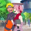 Naruto And Sakura Walking Together Paint By Numbers