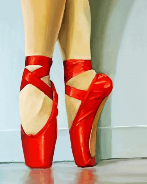 Red Ballet Shoes Paint By Numbers