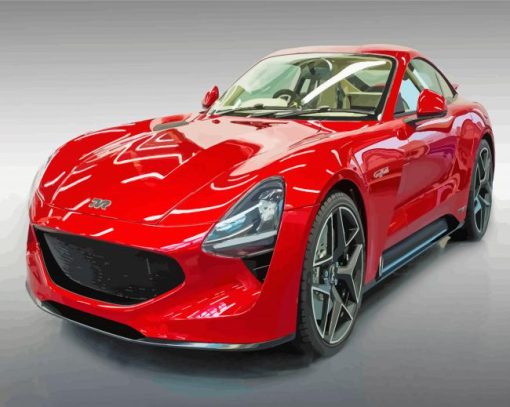 Red Tvr Sport Car Paint By Numbers