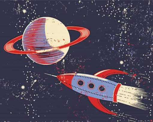 Retro Space Paint By Numbers