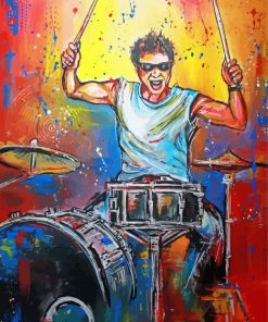 Rock Drum Player Paint By Numbers
