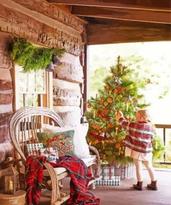 Rustic Christmas Tree Paint By Numbers