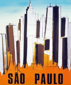 Sao Paulo Poster Paint By Numbers