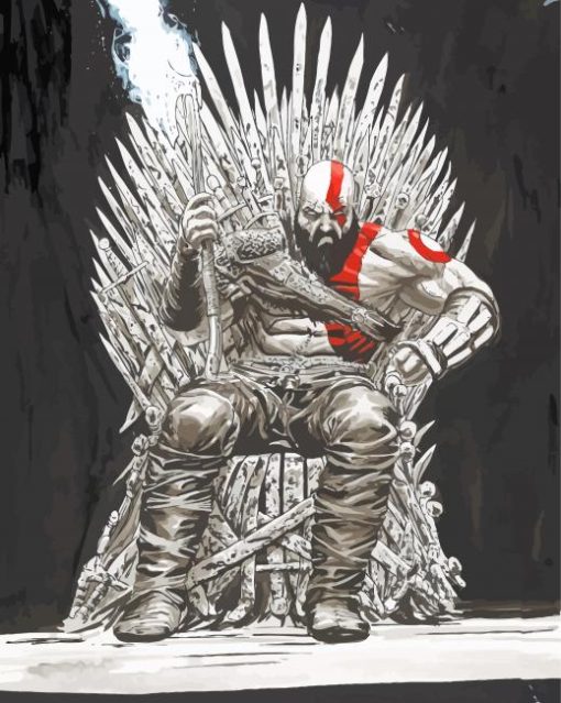 Kratos Iron Throne Paint By Numbers