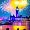 Aesthetic Fireworks London Bridge Paint By Numbers