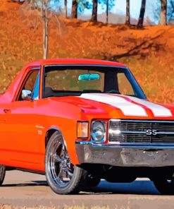 1970 Red SS El Camino Car Paint By Numbers