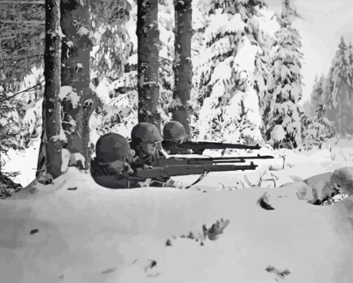 Battle Of The Bulge In Winter Paint By Numbers