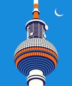 Berliner Fernsehturm In Berlin Poster Paint By Numbers