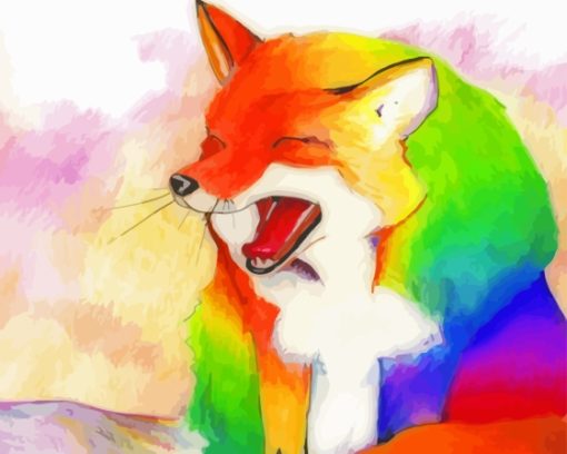 Colorful Fox Art Paint By Numbers