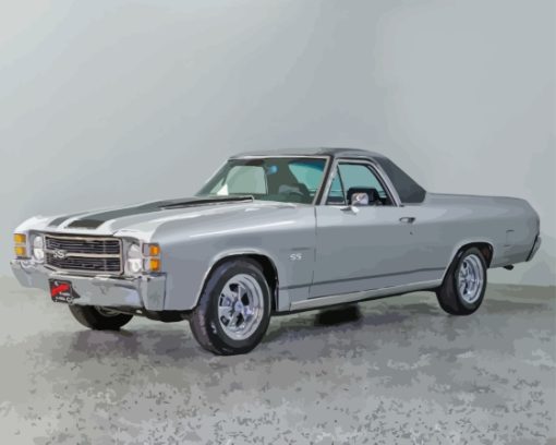 Grey Chevy SS El Camino Paint By Numbers
