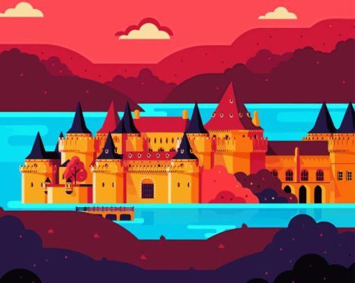 Illustration Riverrun Castle Game Of Thrones Paint By Numbers