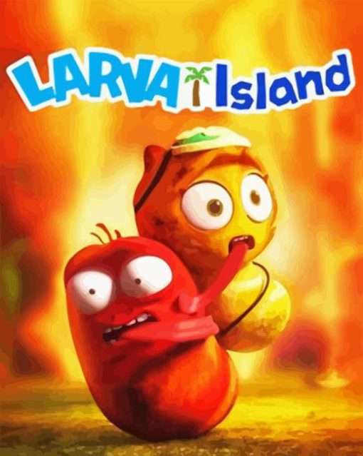 Larva Island Poster Paint By Numbers