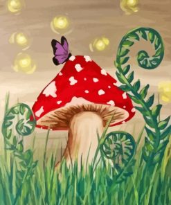 Mushrooms Whimsical Paint By Numbers