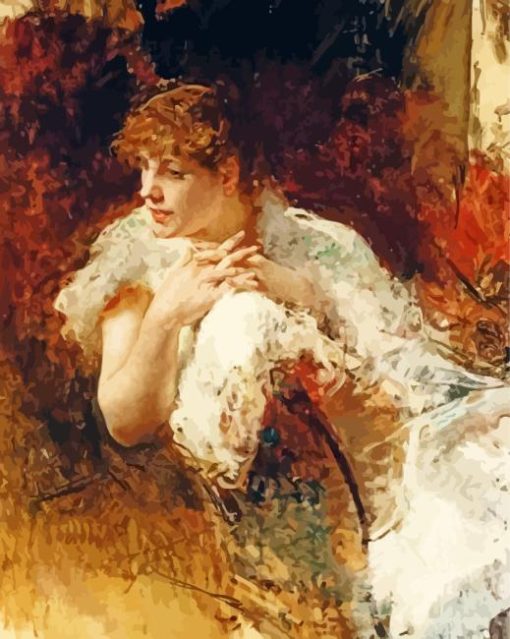 Neapolitan Lady by Giuseppe De Nittis Paint By Numbers