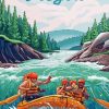 Oregon Rafting Poster Paint By Numbers
