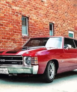 Red 71 Chevelle Chevrolet Car Paint By Numbers