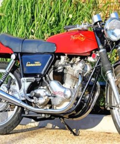 Red Norton 750 Commando Paint By Numbers