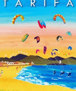Tarifa Spain Beach Poster Paint By Numbers