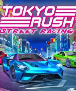 Tokyo Street Racing Poster Paint By Numbers