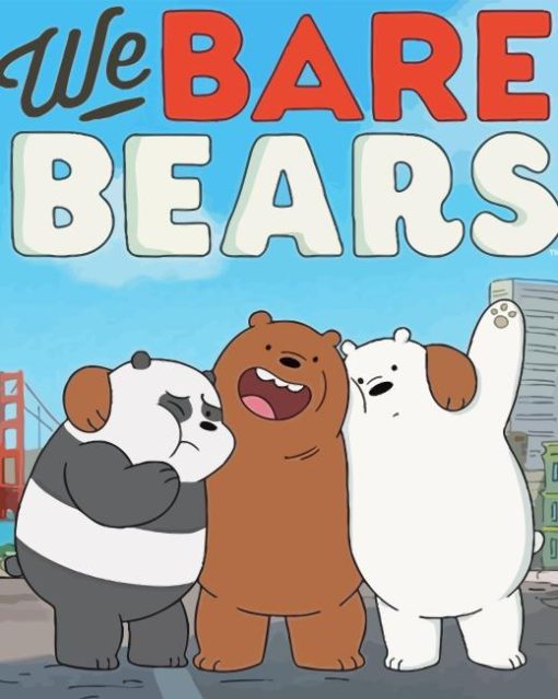 We Bare Bears Cartoon Poster Paint By Numbers