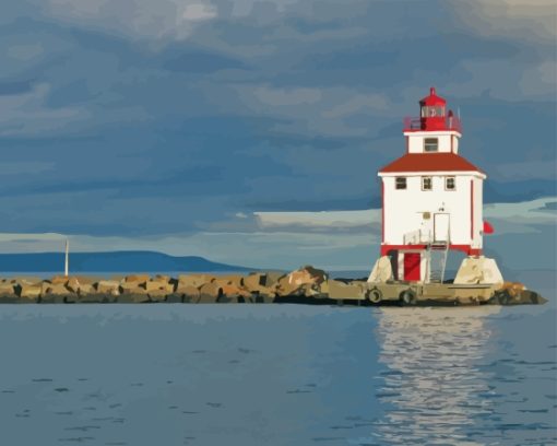 Cool Canadian Lighthouse Paint By Numbers