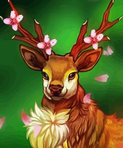 Cute Spring Deer Paint By Numbers