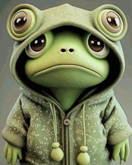 Cute Frog Art Paint By Numbers