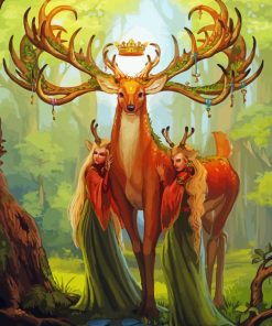 Forest Fantasy Stag Paint By Numbers