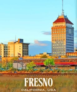 Fresno USA Poster Paint By Numbers