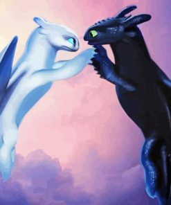 Toothless And His Girlfriend Paint By Numbers