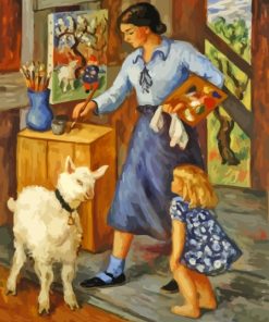Mother And Daughter By Waldo Peirce Paint By Numbers