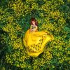 Woman In Yellow Flowers Field Paint By Numbers