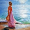 Woman On Beach Vicente Romero Paint By Numbers