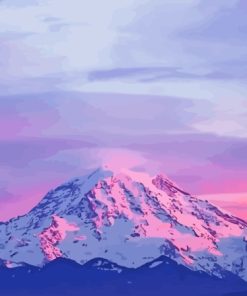 Cascade Range Pink Sky Paint By Numbers