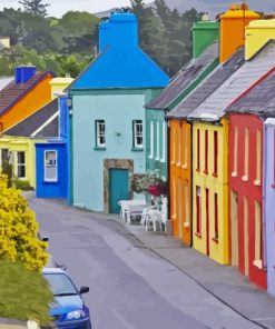 Colorful Buildings In Kenmare Ireland Paint By Numbers