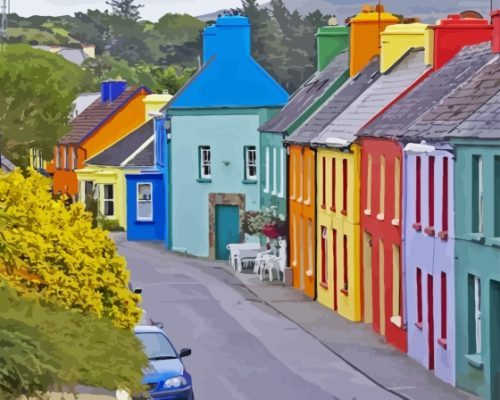 Colorful Buildings In Kenmare Ireland Paint By Numbers