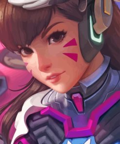Dva Overwatch Character Paint By Numbers
