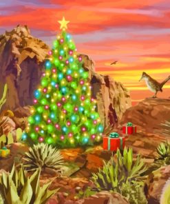 Desert Christmas Sunset Paint By Numbers