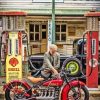 Indian Motorcycle Gas Station Paint By Numbers
