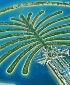 Palm Jumeirah Paint By Numbers