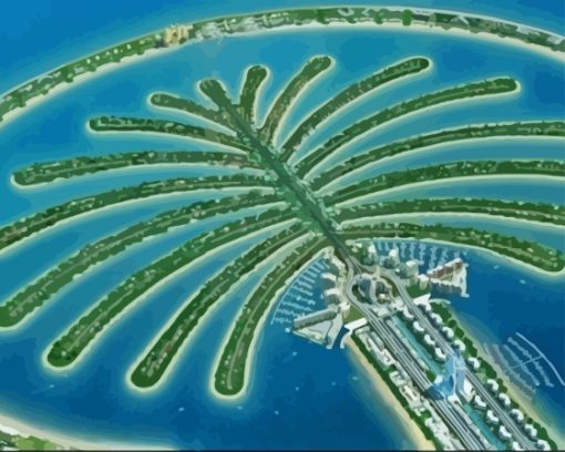 Palm Jumeirah Paint By Numbers