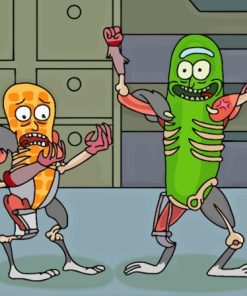 Pickle Rick Paint By Numbers