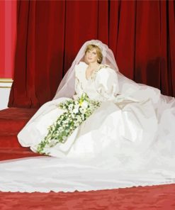Princess Diana Wedding Dress Paint By Numbers