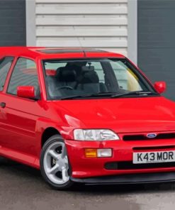 Red Ford Escort RS Paint By Numbers