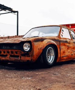Rusty Ford Escort RS Paint By Numbers