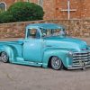 Turquoise Low Rider Truck Paint By Numbers